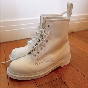 All white doc martens